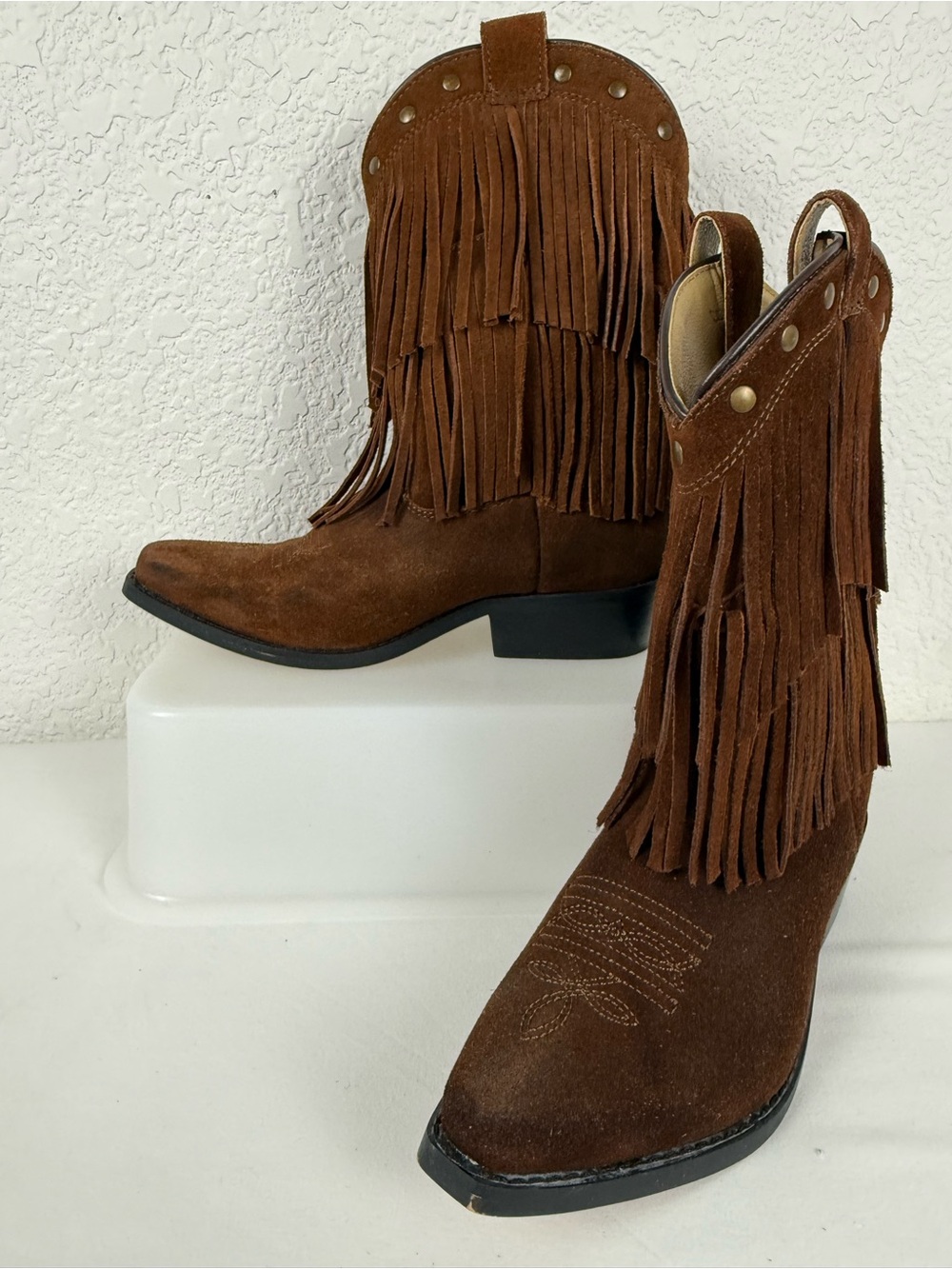 Shyanne | Brown Fringe Western Boots | Girls 2D | Snip Toe | Style 43514 - Picture 14 of 14